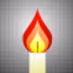A Delicate Lit Candle