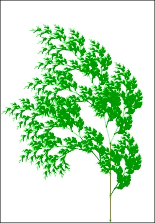 A digital tree in the wind.