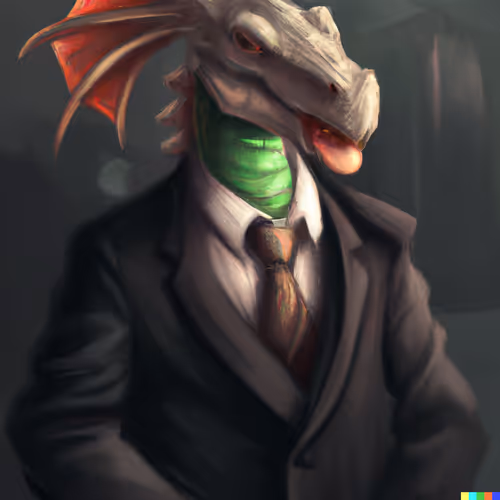A Dragon Wearin A Suite