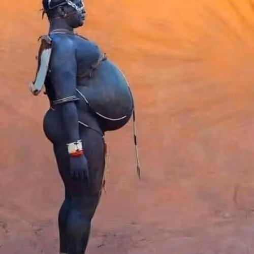 A giant man with a big stomach