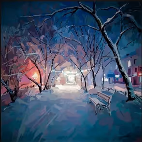 a landscape "Street&Bench"