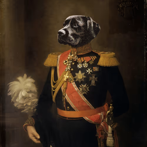 A man with a animal head