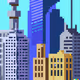 A Modern City pixel art