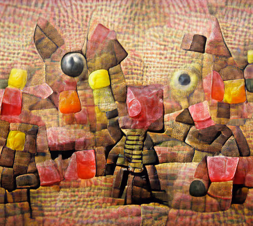 A pictures made of candy