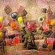 A pictures made of candy