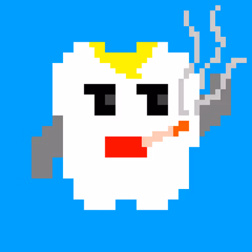 A Tooth With Gold Inlay Smoking Tobacco