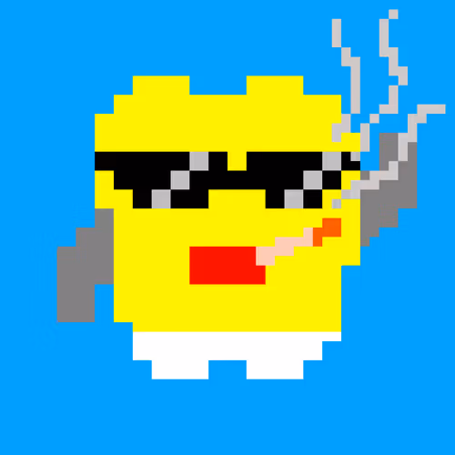 A Tooth With Gold Crown Wearing Sunglasses Smoking Tabacco