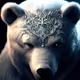 A White Bear With Intricate Silver Ornament - Polygon