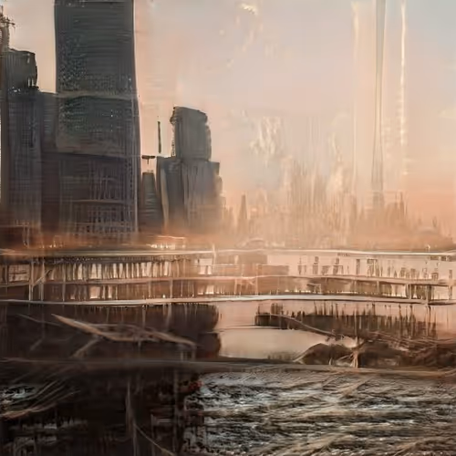 abandoned city landscape