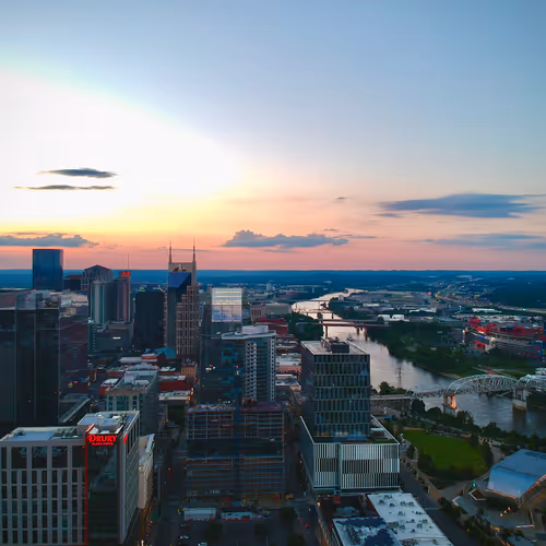 Above Nissan Stadium - old