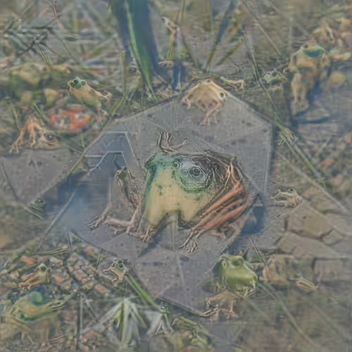 Abstract Frog Painting made in AI - old