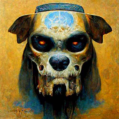 Abstract Dog Skull Collection