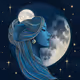 abstract moon women