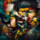 Abstract Expressionism Mosaic Art