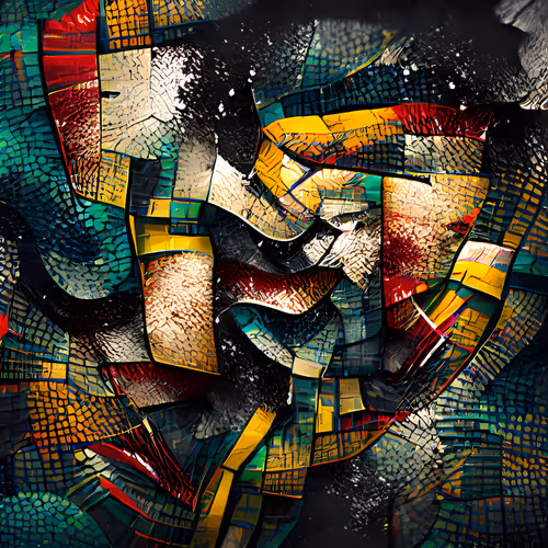 Abstract Expressionism Mosaic Art
