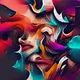 Abstract Tachisme Style Art
