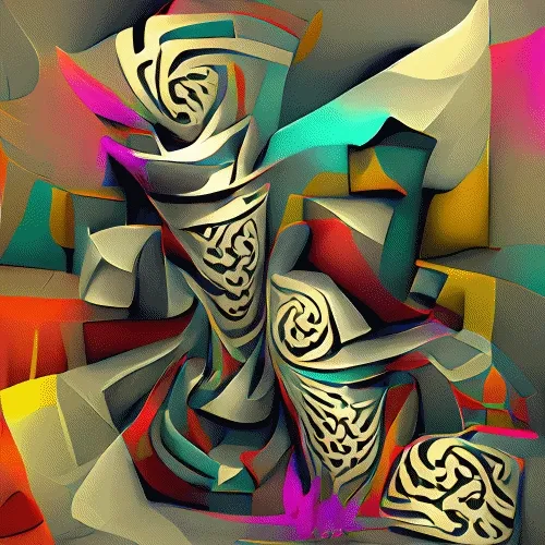 Abstract Tachisme Style Art