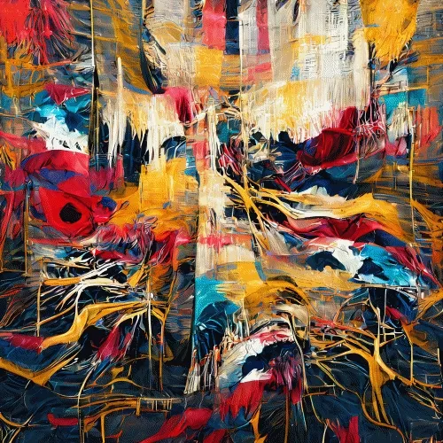 Abstract Expressionism Tapestry Art