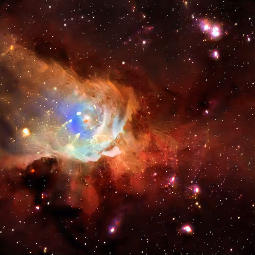 Across the space