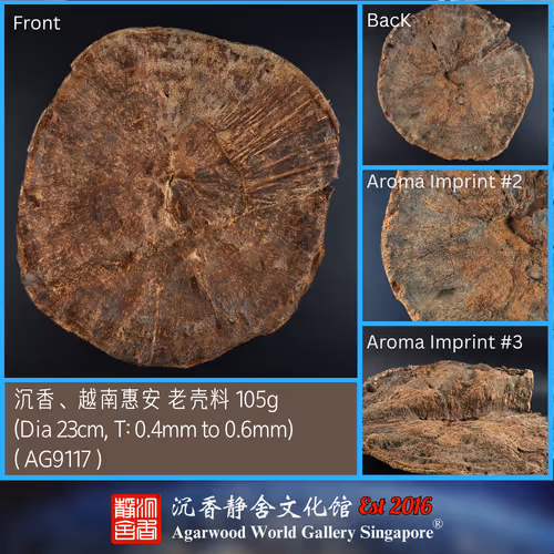 Agarwood Deco Disc Aged-Vietnam Huian (AG9117)