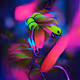 AI Art in neon - old