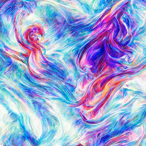 AI Computer Generated Abstract Art By Color Fusion Studios