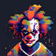 AI pixel clowns