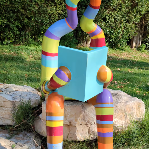 AI reimaining of a "Reading" sculpture