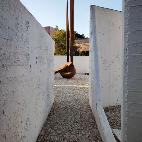 AI reimaining of Holon Sculpture Garden