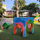 AI reimaining of "I built a brick tower" public art