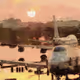 Airplanes on flood - old