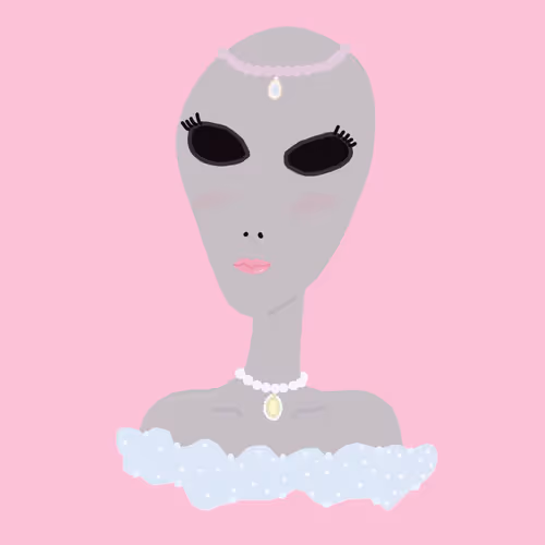alien is happy - old