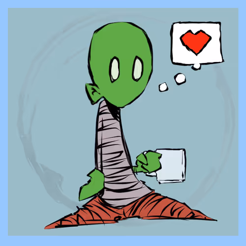 Aliens Drinking Coffee