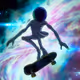 Alien Skateboarding
