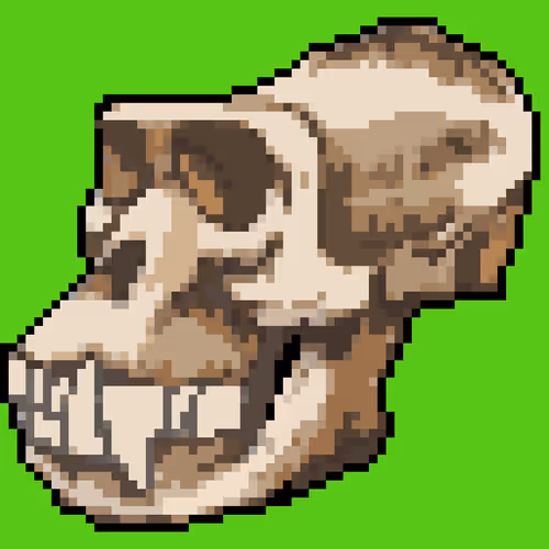 Animals skull crypto pixel art