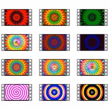 Animation Colorful circular motion background.