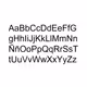 Arial alphabet