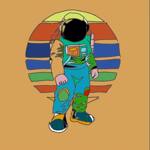 Astronaut in space war