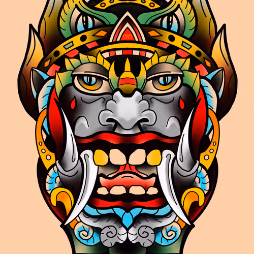 AZTEC DEMON MASK