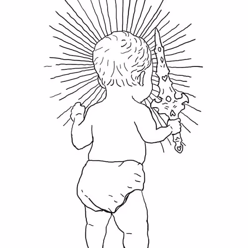 baby and dragon fight