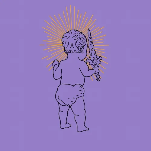 baby with sword - old