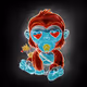 Baby Chimp Glass - old - old