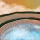 Balloon Over Sunset Pool