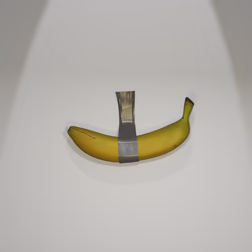 Banana taped to a wall - old V2