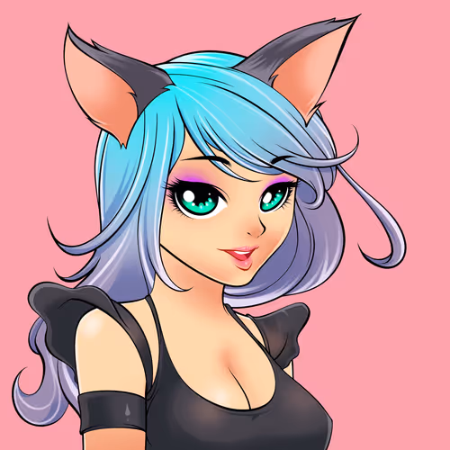 2d cat girl