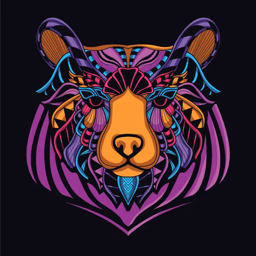 bear pattern face