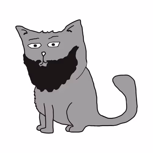 bearded cat nft - old