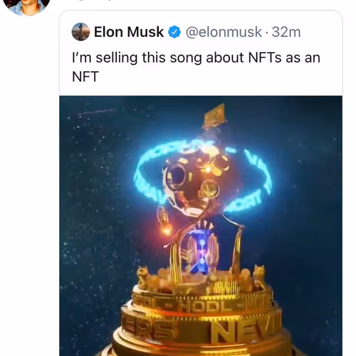 Beeple bid for Elon's Musk NFE!
