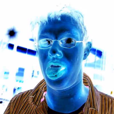 beeple in negative - old