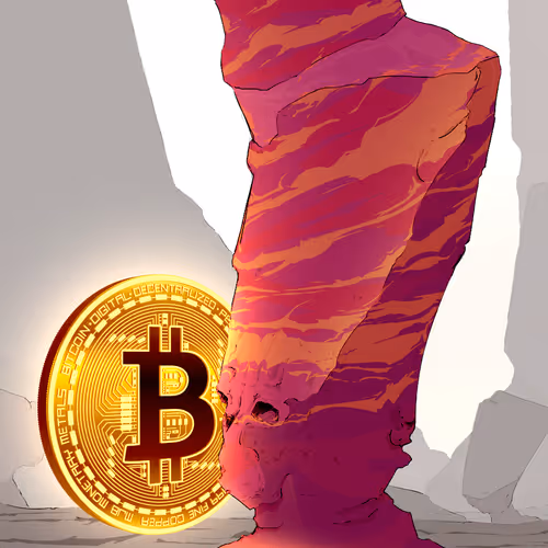 Bicoin behind the skull rocks